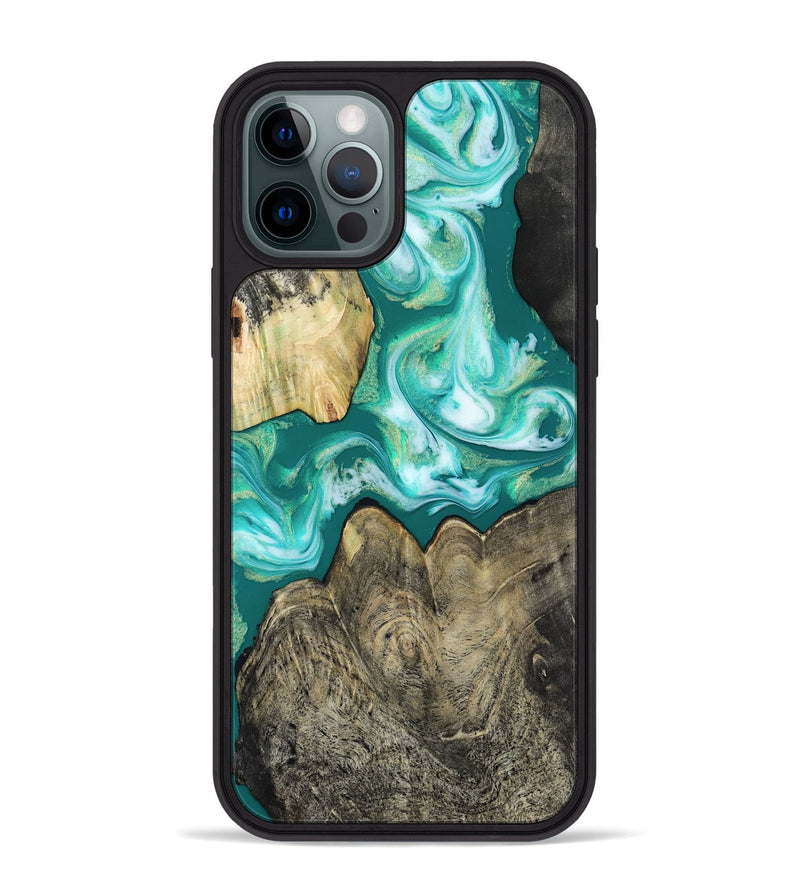 iPhone 12 Pro Max Wood Phone Case - Marlon (Green, 817164)