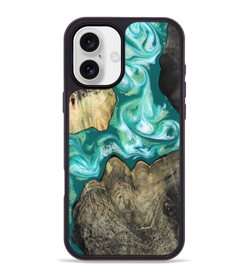 iPhone 16 Plus Wood Phone Case - Marlon (Green, 817164)