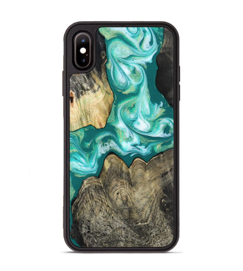 iPhone Xs Max Wood Phone Case - Marlon (Green, 817164)