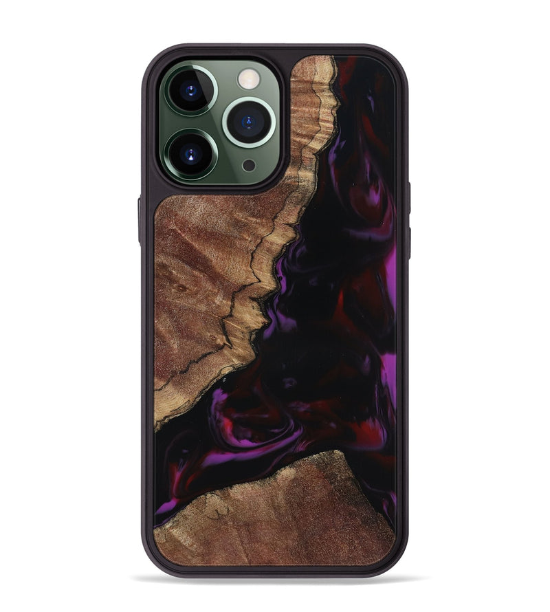 iPhone 13 Pro Max Wood Phone Case - Aliya (Red, 817170)