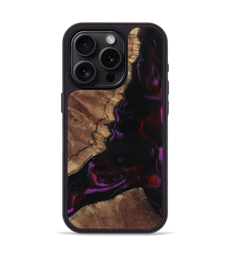iPhone 15 Pro Wood Phone Case - Aliya (Red, 817170)