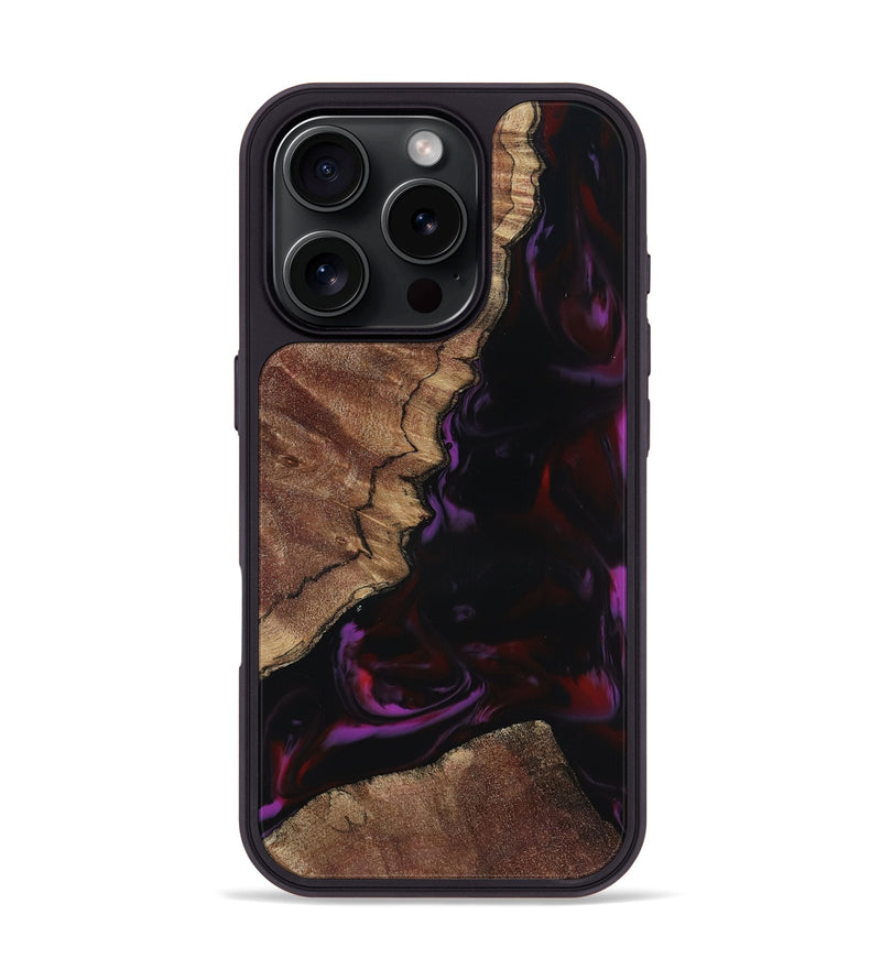 iPhone 16 Pro Wood Phone Case - Aliya (Red, 817170)