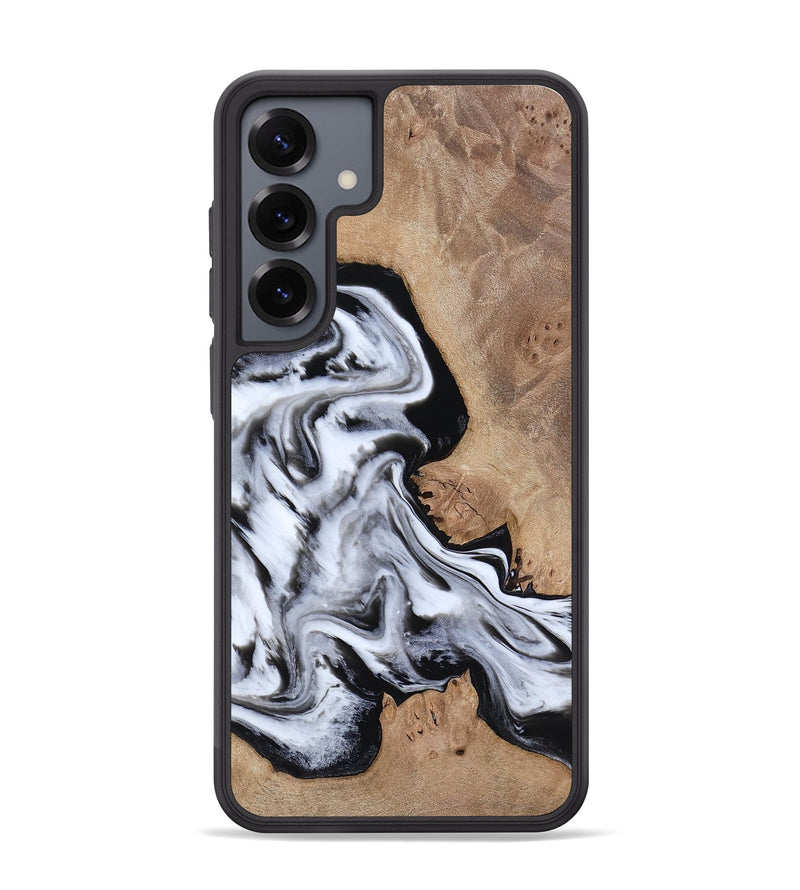 Galaxy S25 Plus Wood Phone Case - Marion (Black & White, 817175)