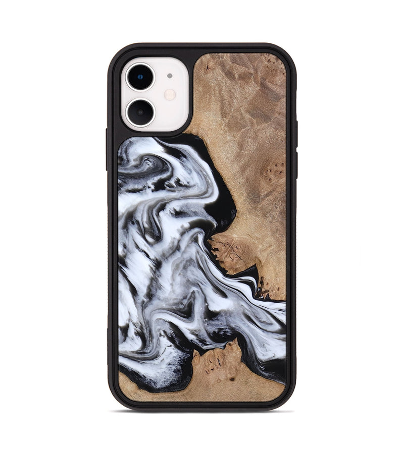 iPhone 11 Wood Phone Case - Marion (Black & White, 817175)