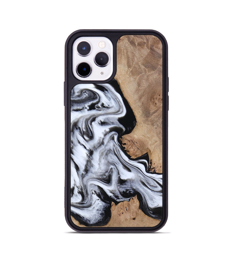 iPhone 11 Pro Wood Phone Case - Marion (Black & White, 817175)