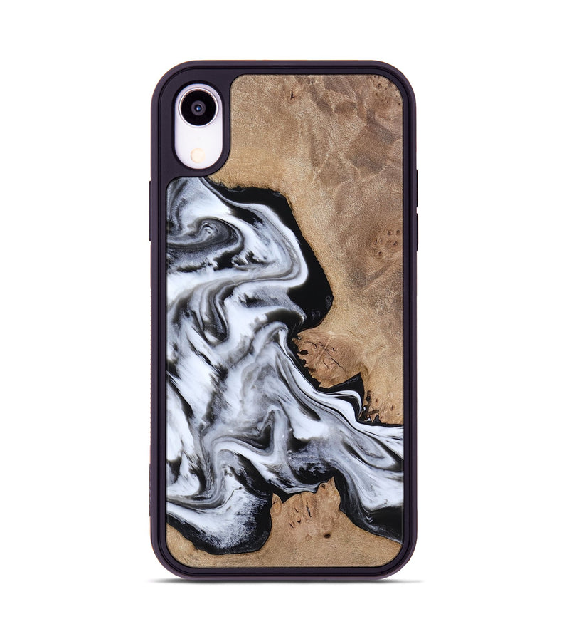 iPhone Xr Wood Phone Case - Marion (Black & White, 817175)