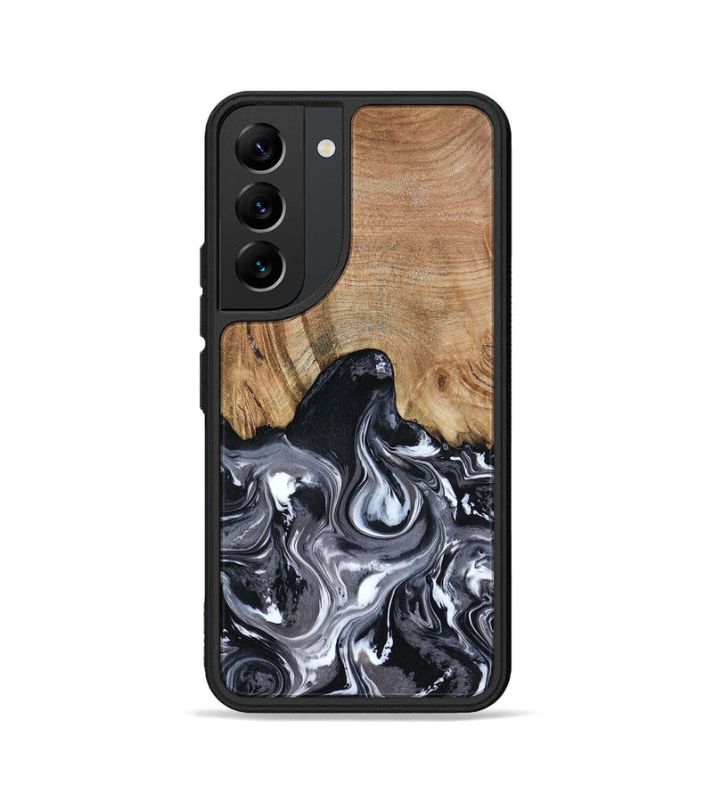 Galaxy S22 Wood Phone Case - Shelba (Black & White, 817176)