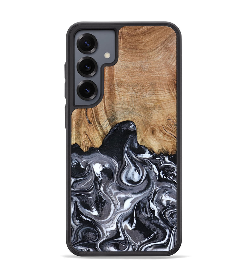 Galaxy S25 Plus Wood Phone Case - Shelba (Black & White, 817176)