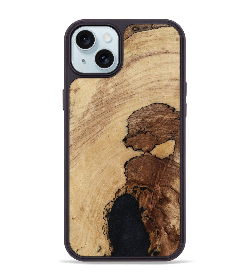 iPhone 15 Plus Wood Phone Case - Miya (Wood Burl, 817179)