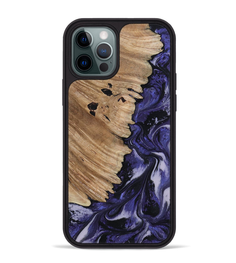 iPhone 12 Pro Max Wood Phone Case - Layton (Purple, 817190)