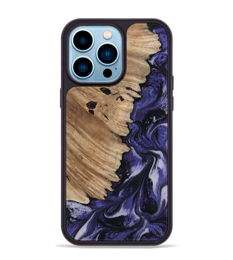 iPhone 14 Pro Max Wood Phone Case - Layton (Purple, 817190)