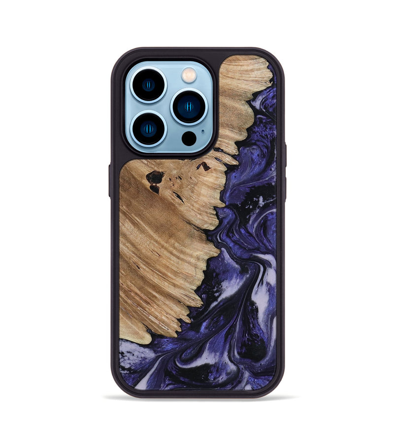 iPhone 14 Pro Wood Phone Case - Layton (Purple, 817190)