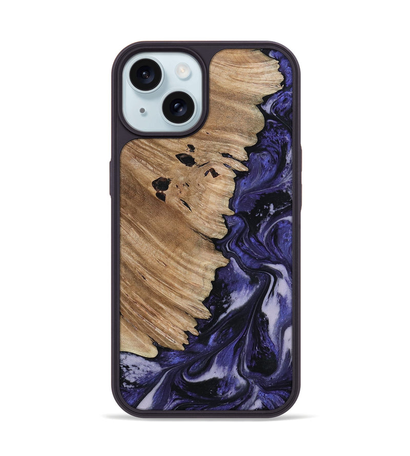 iPhone 15 Wood Phone Case - Layton (Purple, 817190)