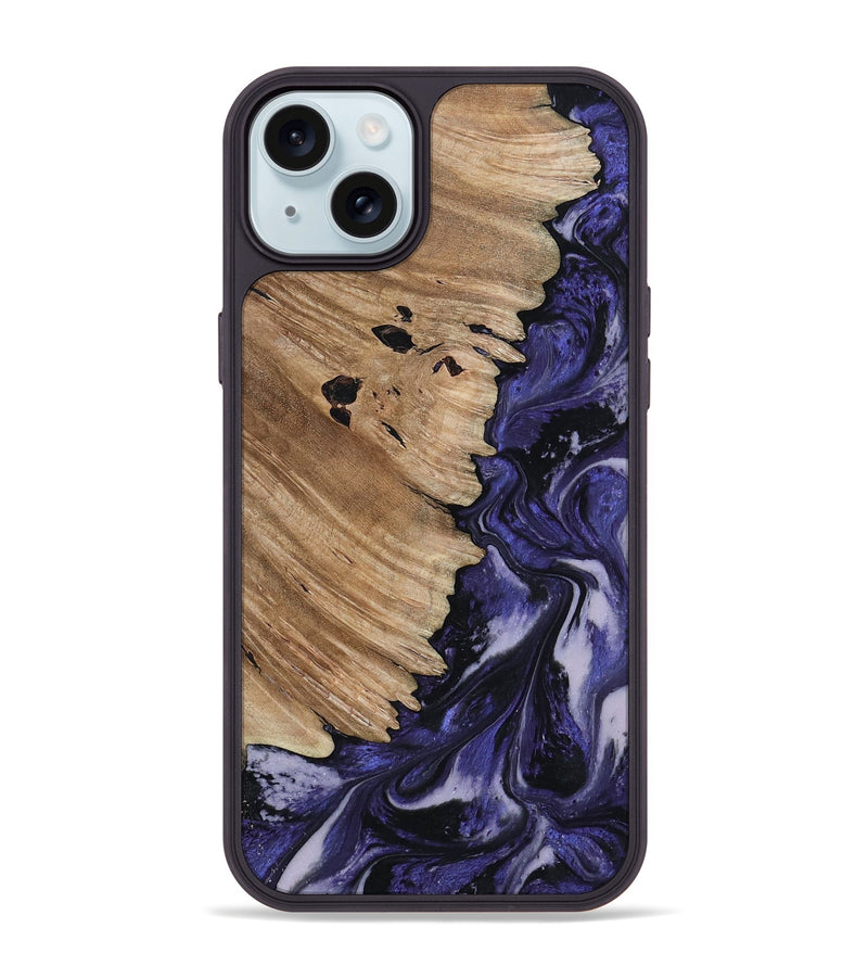 iPhone 15 Plus Wood Phone Case - Layton (Purple, 817190)