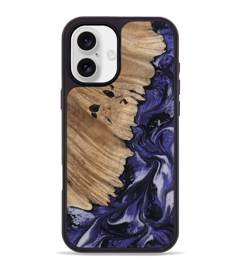 iPhone 16 Plus Wood Phone Case - Layton (Purple, 817190)