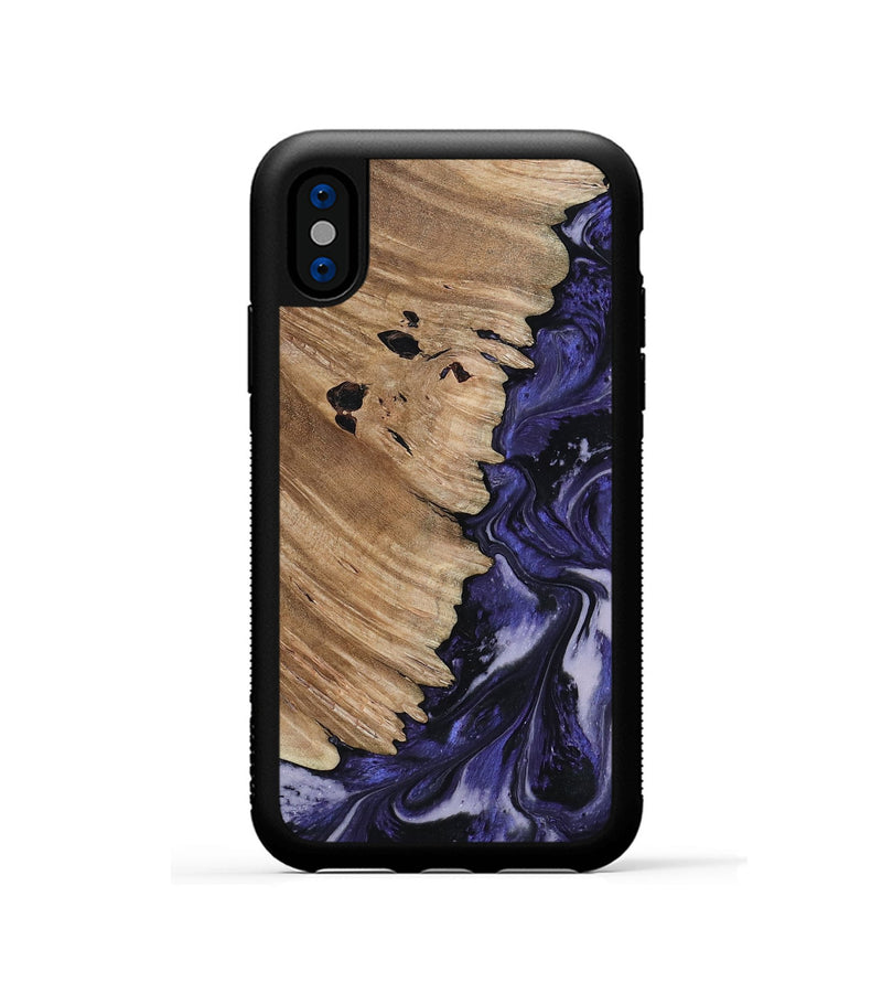 iPhone Xs Wood Phone Case - Layton (Purple, 817190)