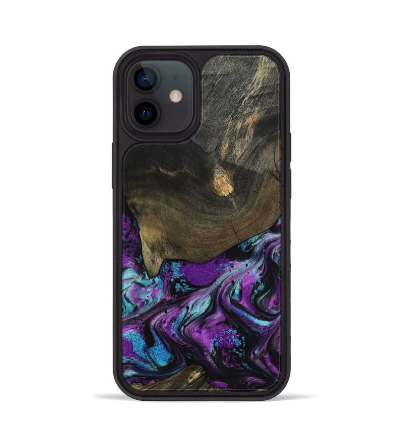 iPhone 12 Wood Phone Case - Rayna (Purple, 817191)