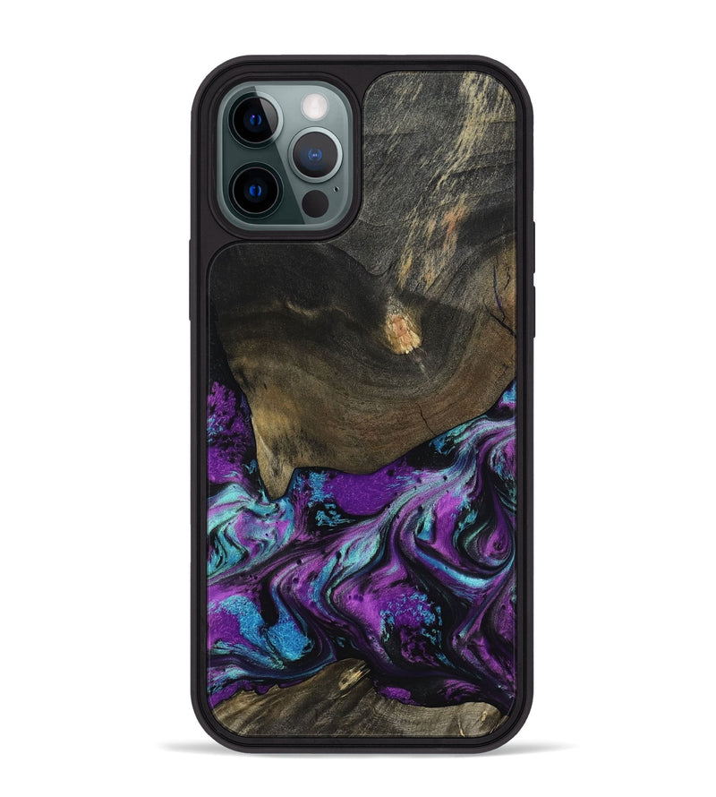 iPhone 12 Pro Max Wood Phone Case - Rayna (Purple, 817191)