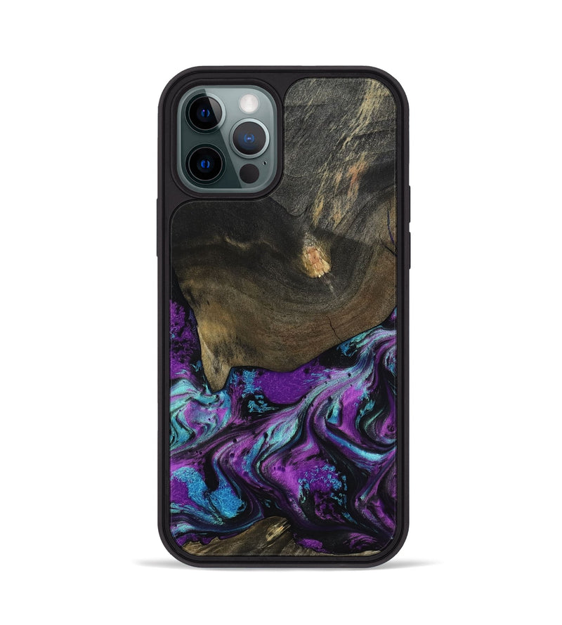 iPhone 12 Pro Wood Phone Case - Rayna (Purple, 817191)