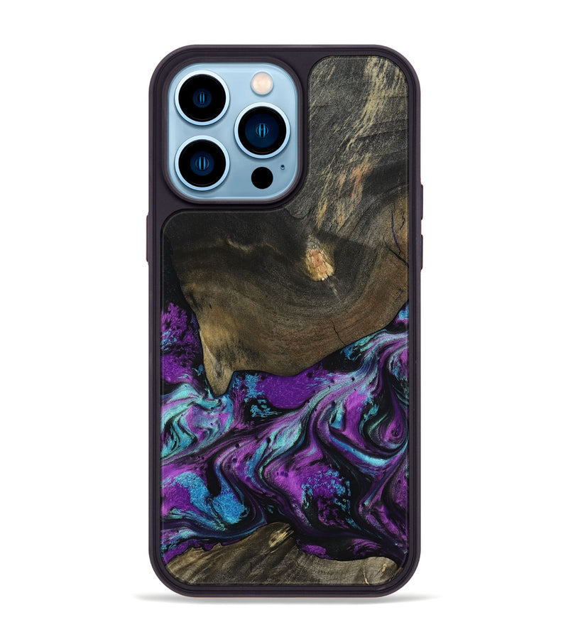 iPhone 14 Pro Max Wood Phone Case - Rayna (Purple, 817191)