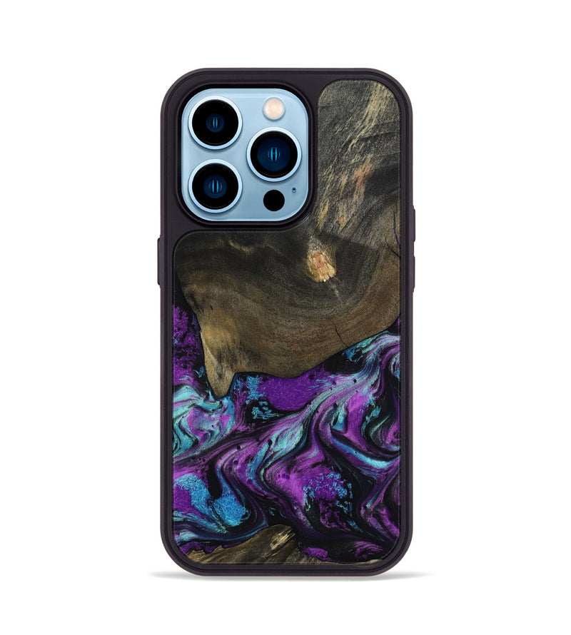 iPhone 14 Pro Wood Phone Case - Rayna (Purple, 817191)