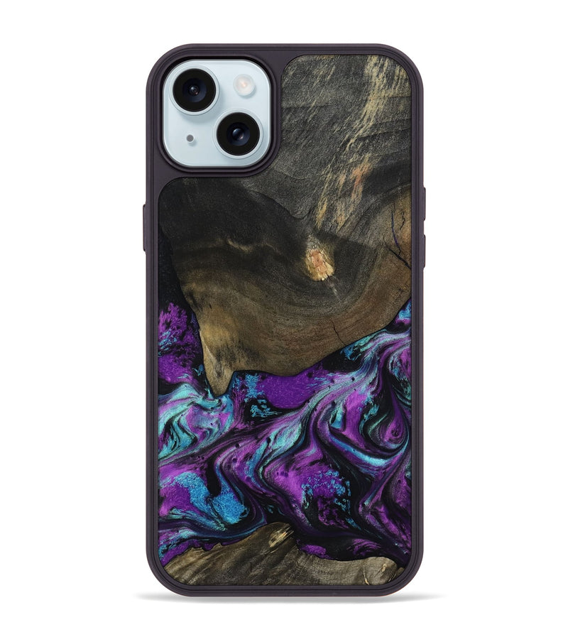 iPhone 15 Plus Wood Phone Case - Rayna (Purple, 817191)