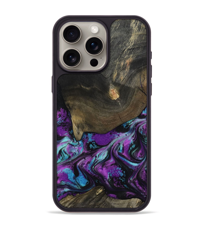 iPhone 15 Pro Max Wood Phone Case - Rayna (Purple, 817191)
