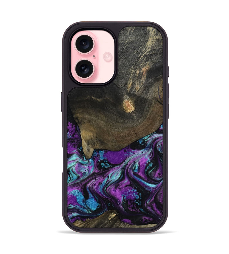 iPhone 16 Wood Phone Case - Rayna (Purple, 817191)