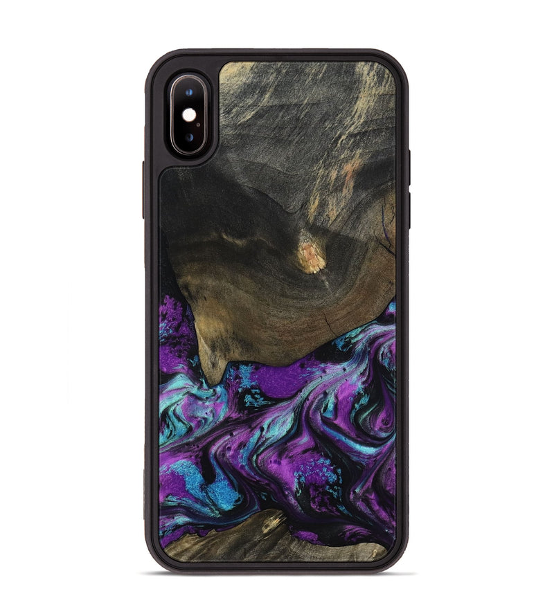 iPhone Xs Max Wood Phone Case - Rayna (Purple, 817191)