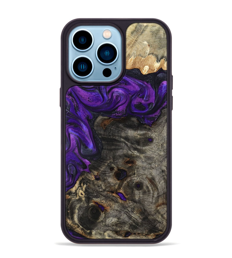 iPhone 14 Pro Max Wood Phone Case - Madge (Purple, 817192)