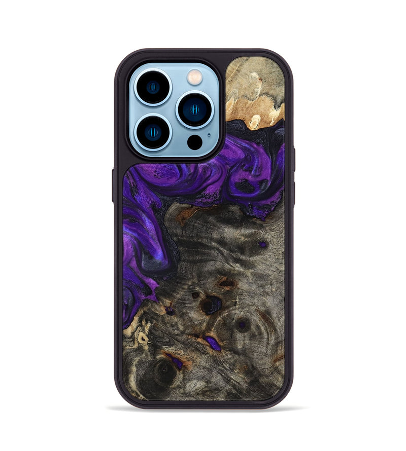 iPhone 14 Pro Wood Phone Case - Madge (Purple, 817192)