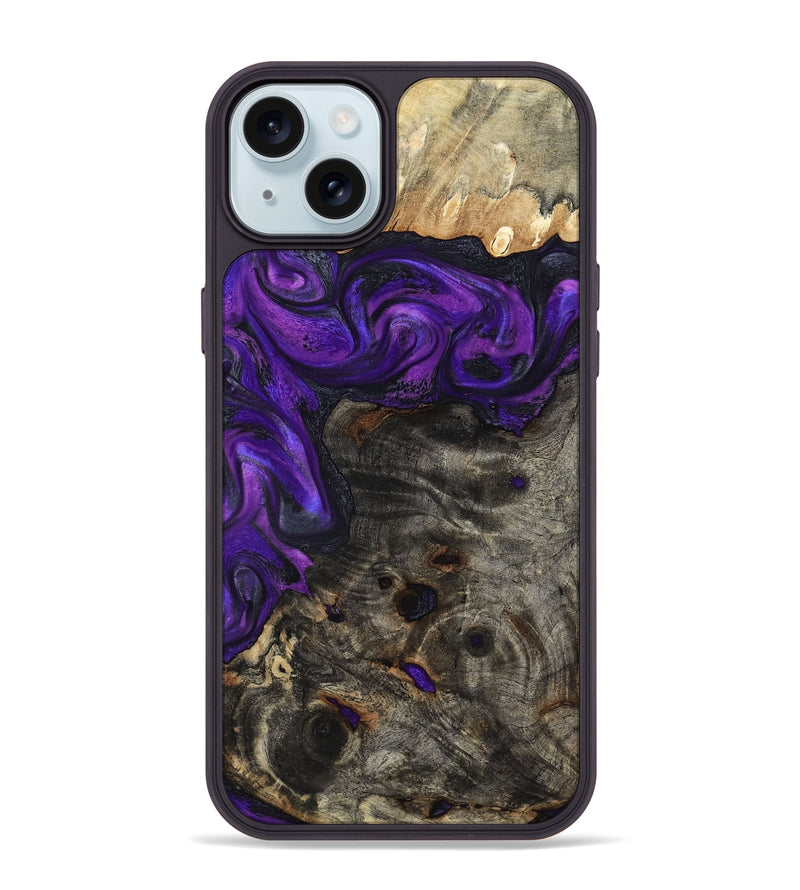 iPhone 15 Plus Wood Phone Case - Madge (Purple, 817192)