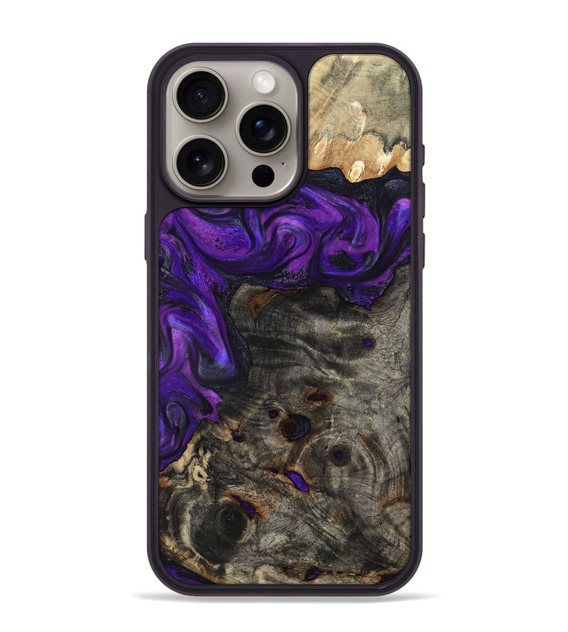 iPhone 15 Pro Max Wood Phone Case - Madge (Purple, 817192)