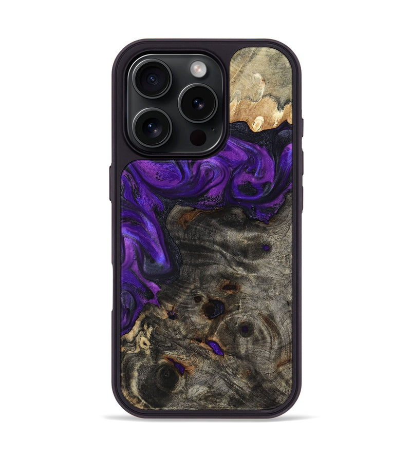 iPhone 16 Pro Wood Phone Case - Madge (Purple, 817192)