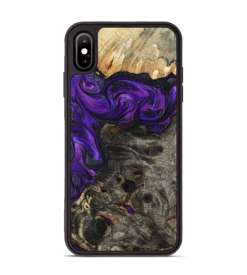 iPhone Xs Max Wood Phone Case - Madge (Purple, 817192)