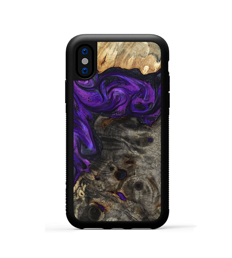 iPhone Xs Wood Phone Case - Madge (Purple, 817192)