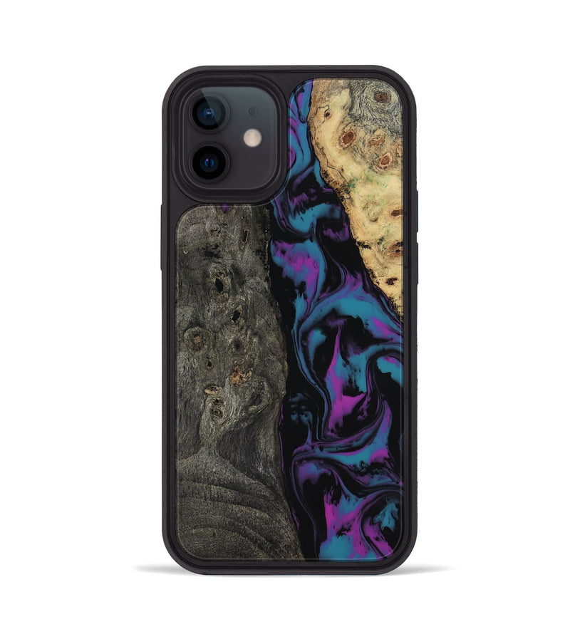 iPhone 12 Wood Phone Case - Araceli (Purple, 817197)