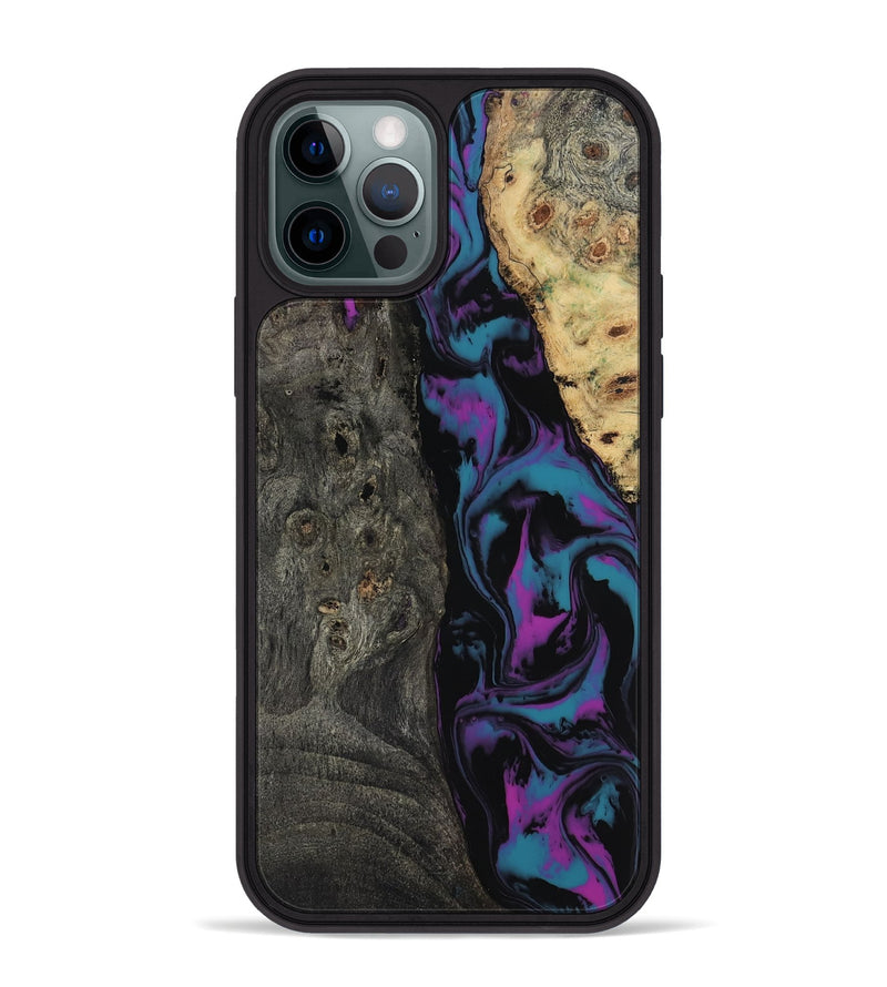 iPhone 12 Pro Max Wood Phone Case - Araceli (Purple, 817197)