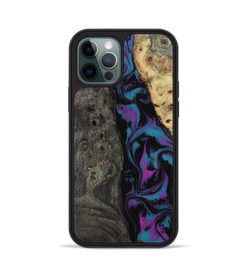 iPhone 12 Pro Wood Phone Case - Araceli (Purple, 817197)