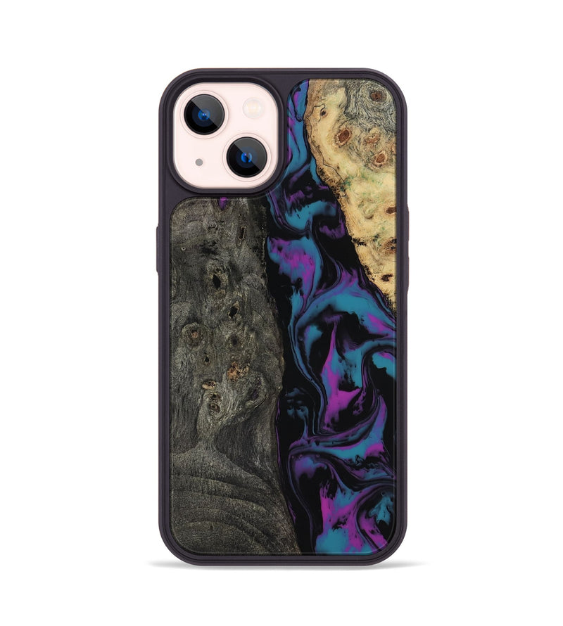iPhone 14 Wood Phone Case - Araceli (Purple, 817197)