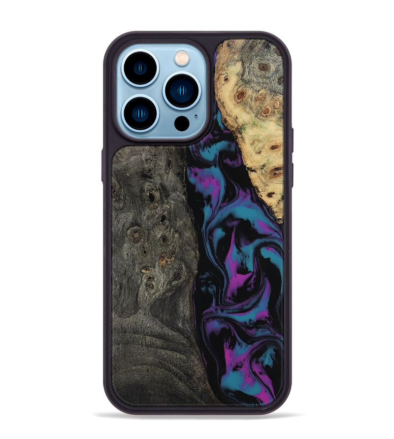 iPhone 14 Pro Max Wood Phone Case - Araceli (Purple, 817197)