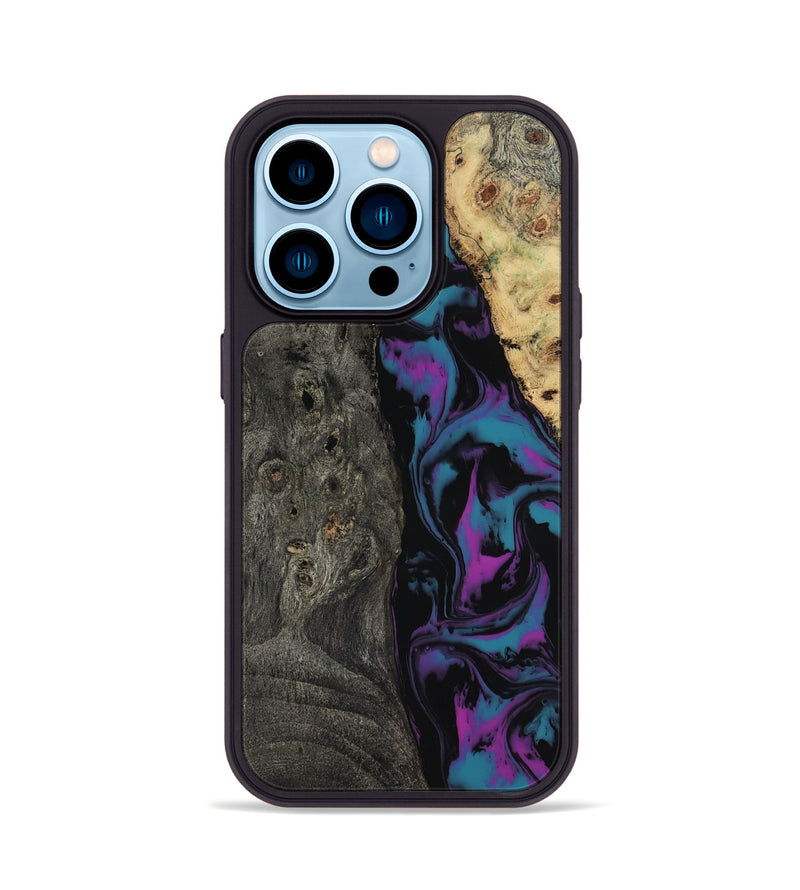 iPhone 14 Pro Wood Phone Case - Araceli (Purple, 817197)
