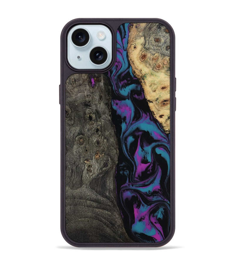 iPhone 15 Plus Wood Phone Case - Araceli (Purple, 817197)