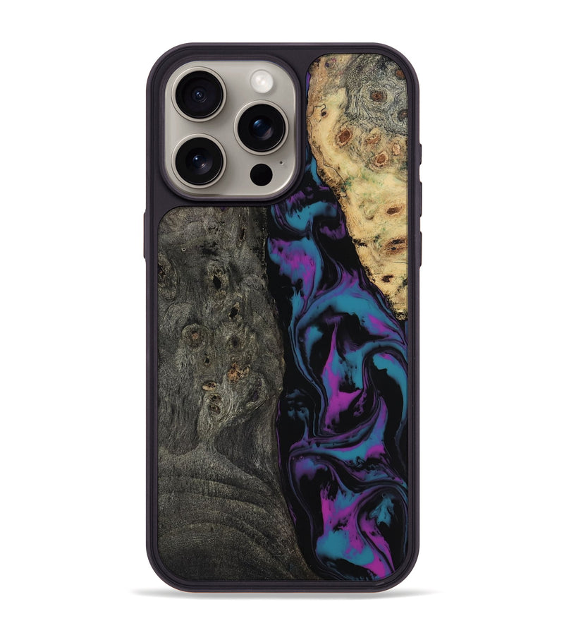 iPhone 15 Pro Max Wood Phone Case - Araceli (Purple, 817197)