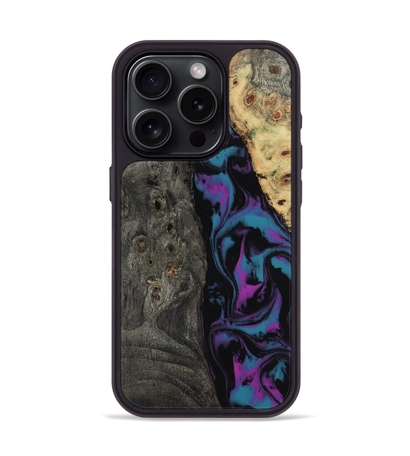 iPhone 15 Pro Wood Phone Case - Araceli (Purple, 817197)