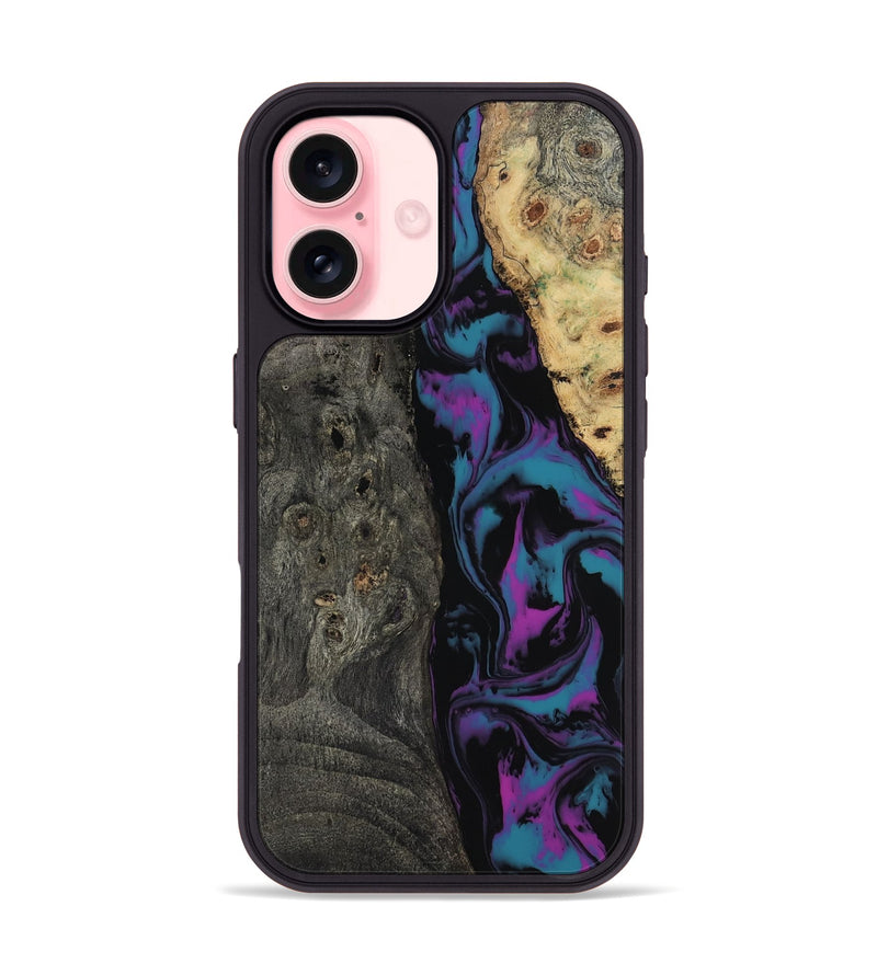 iPhone 16 Wood Phone Case - Araceli (Purple, 817197)