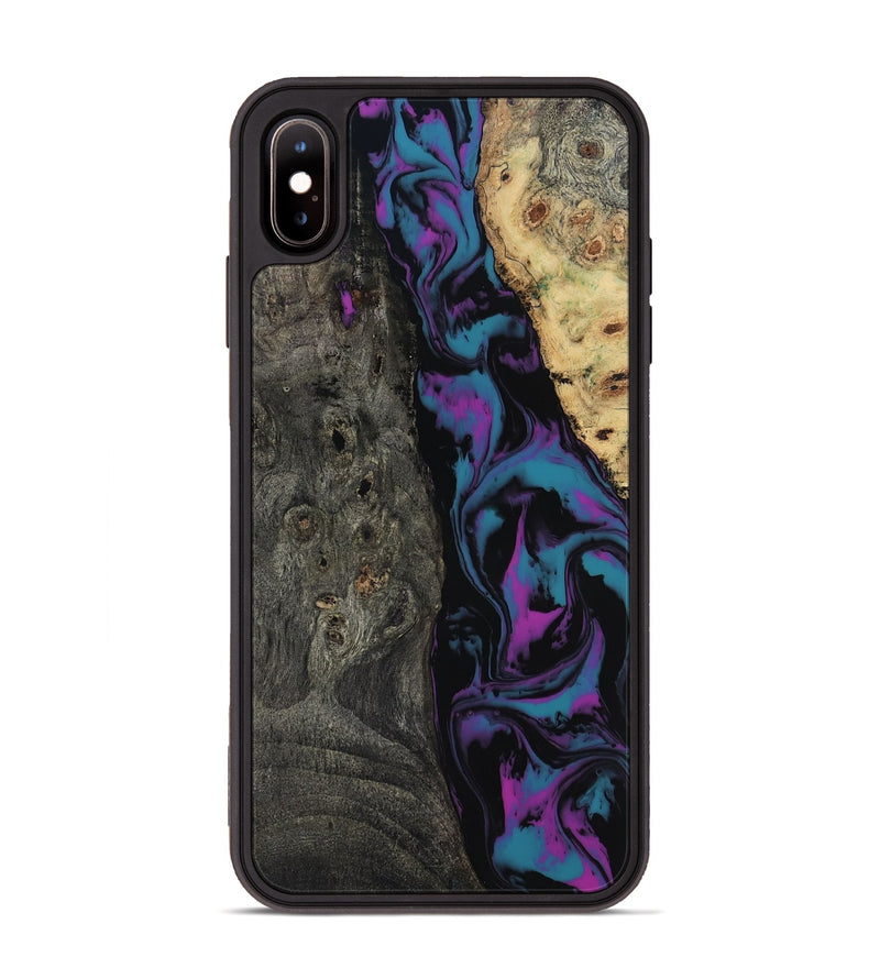 iPhone Xs Max Wood Phone Case - Araceli (Purple, 817197)