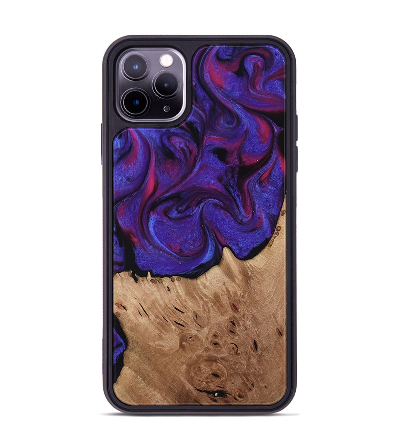 iPhone 11 Pro Max Wood Phone Case - Tempie (Purple, 817198)