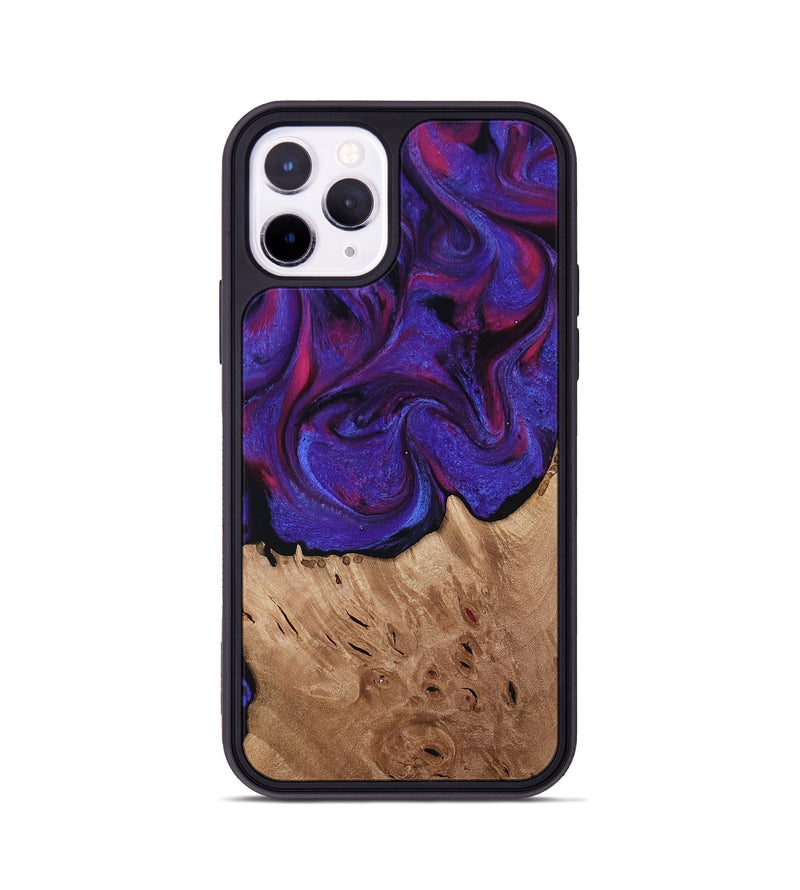 iPhone 11 Pro Wood Phone Case - Tempie (Purple, 817198)