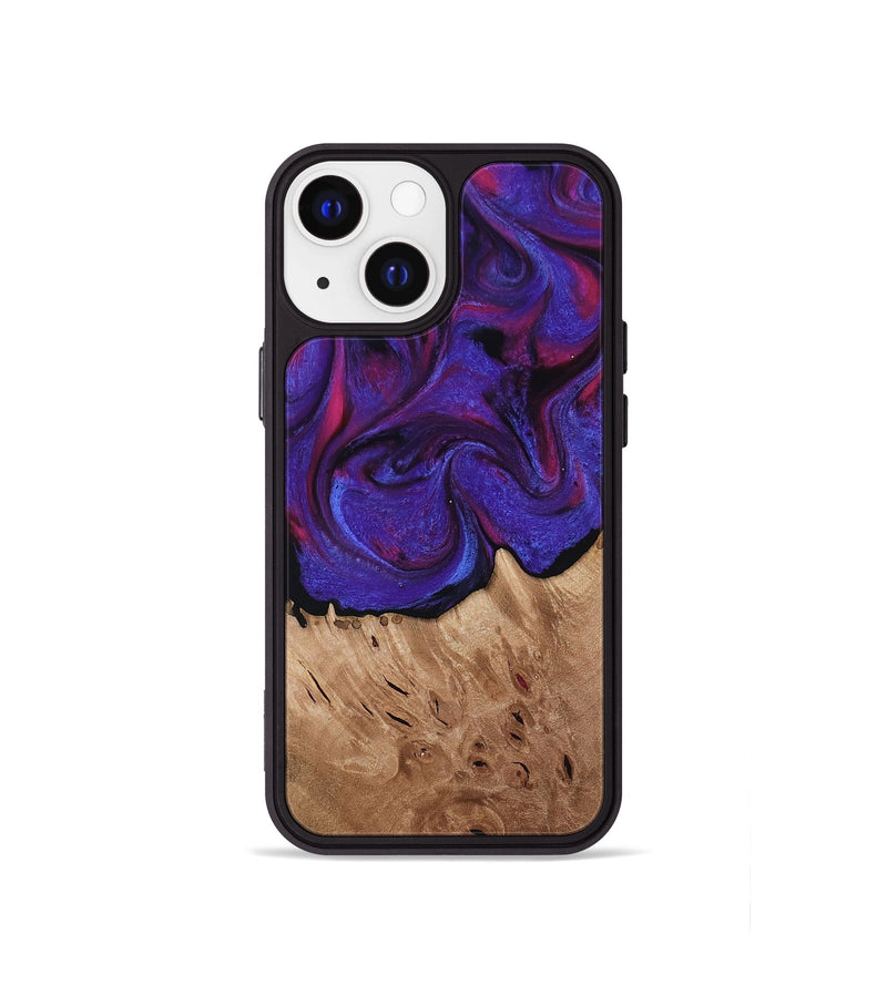 iPhone 13 mini Wood Phone Case - Tempie (Purple, 817198)